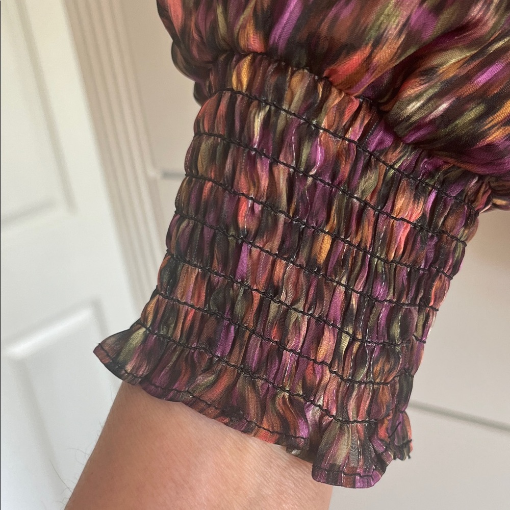 Democracy Multicolor Patterned Blouse NWT Size Large - Picture 5 of 8